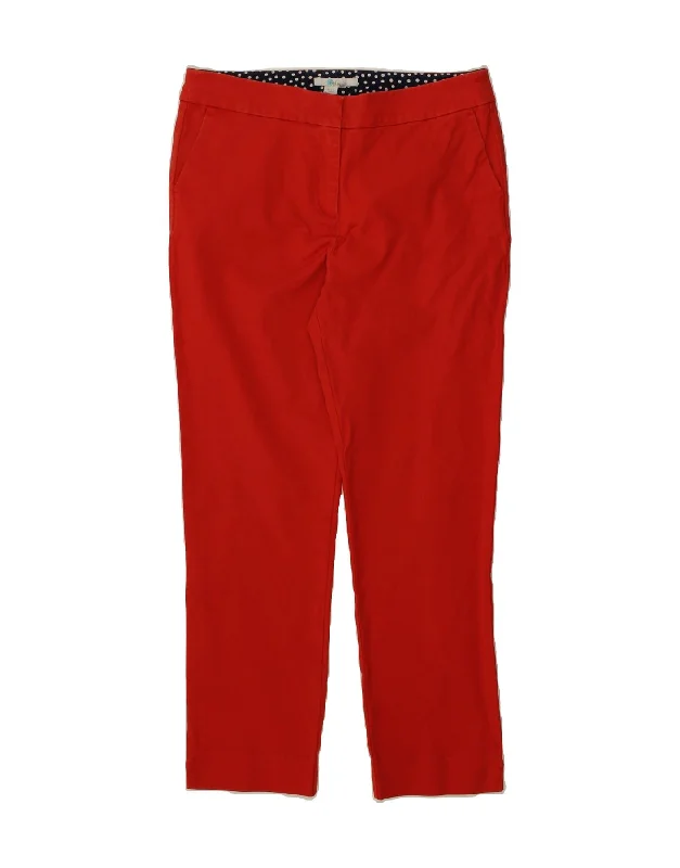 BODEN Womens Slim Crop Chino Trousers UK 12 Medium W30 L26  Red Cotton Trousers Bridal Satin