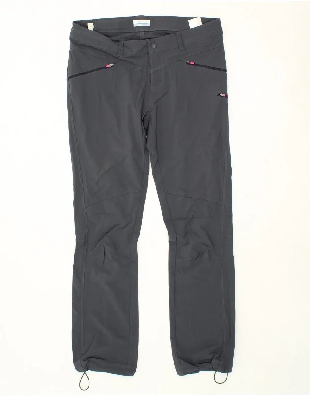 COLUMBIA Womens Straight Cargo Trousers US 10 Large W34 L30 Navy Blue Trousers Flared Retro