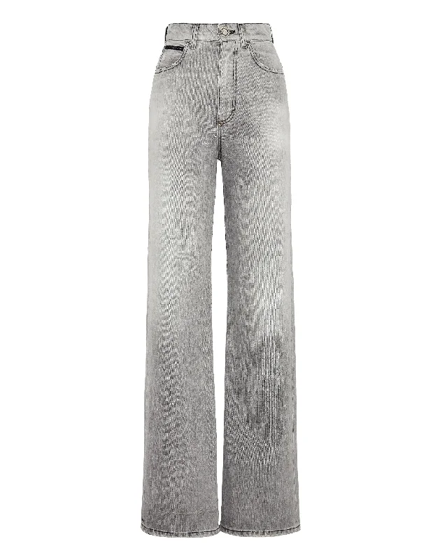 Denim Trousers Palace Fit Trousers Velvet Soft