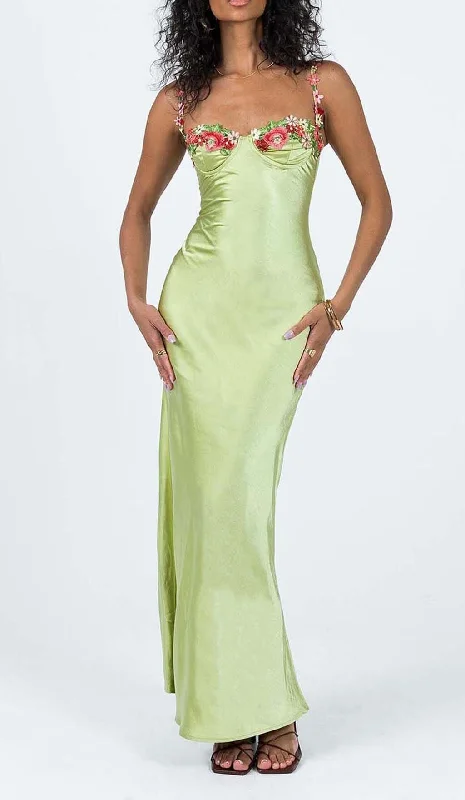 MIDI DRESS IN GREEN
