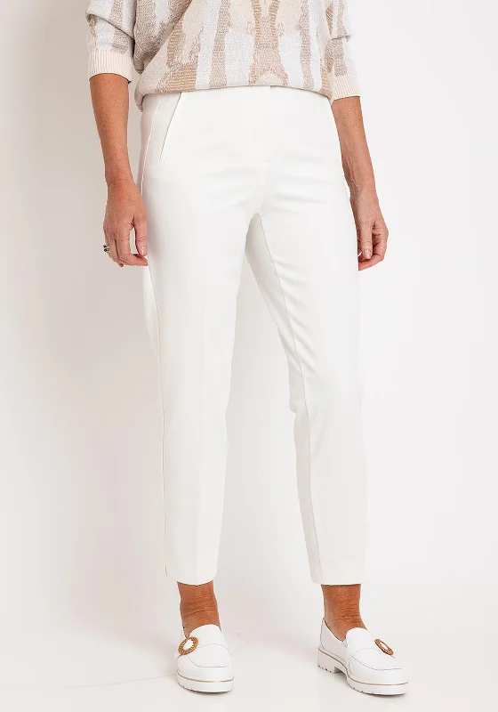 Gerry Weber Slim Leg Trousers, White Trousers Palazzo Wide Leg