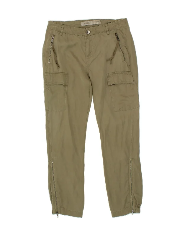 GUESS Womens Tapered Cargo Trousers W25 L28 Khaki Trousers Timeless Classic