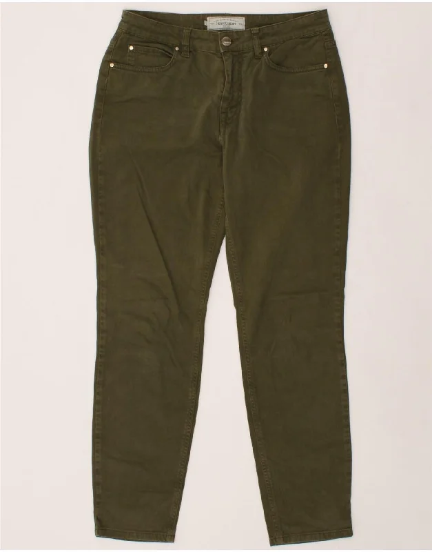 HENRY COTTONS Womens Slim Casual Trousers W29 L27 Green Trousers Bootcut Casual