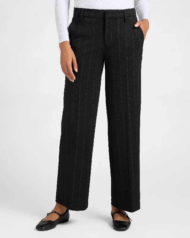 High Rise Kelsey Wide Leg Trouser Trousers Plaid Checkered