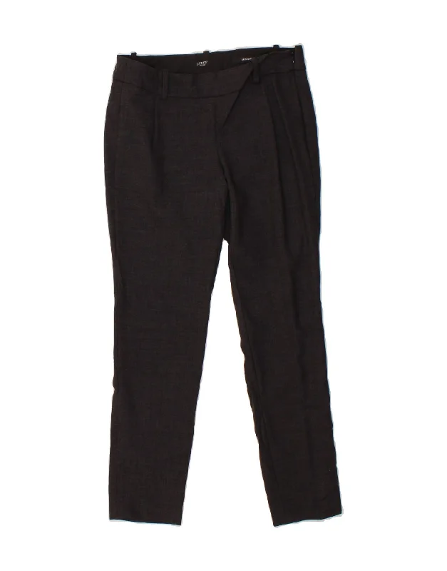 J. CREW Womens Minnie Skinny Suit Trousers US 2 XS W26 L27 Black Wool Trousers chic fashionable