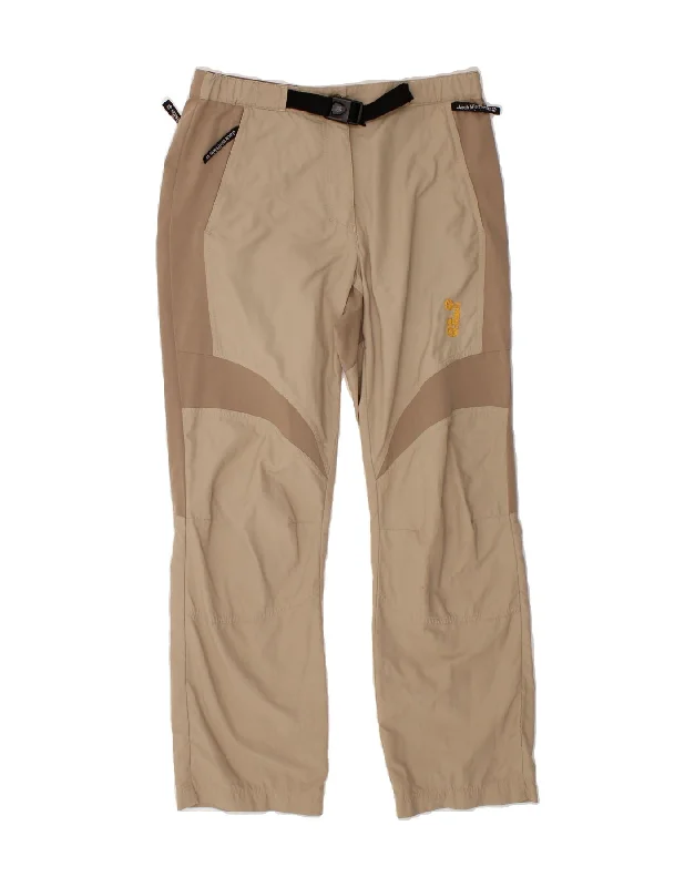 JACK WOLFSKIN Womens Hiking Trousers UK 12/14 Medium W29 L29 Beige Trousers Versatile Stylish