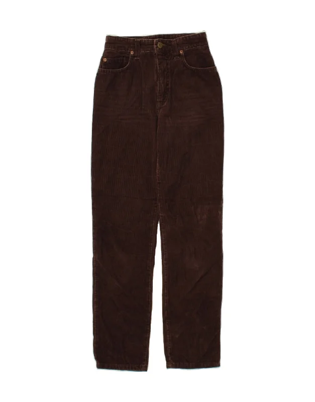 LEE Womens Oklahoma Tapered Corduroy Trousers W26 L29 Brown Cotton Trousers Winter Warm