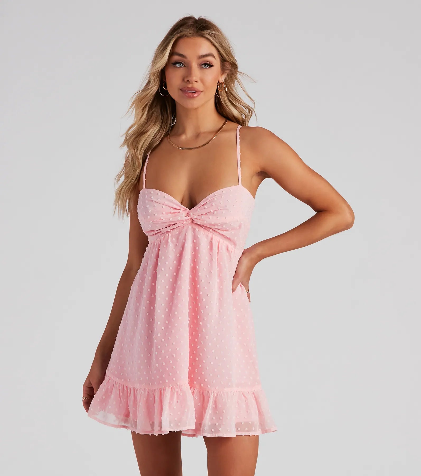 Let's Get Brunch Skater Dress Crew Neckline Casual