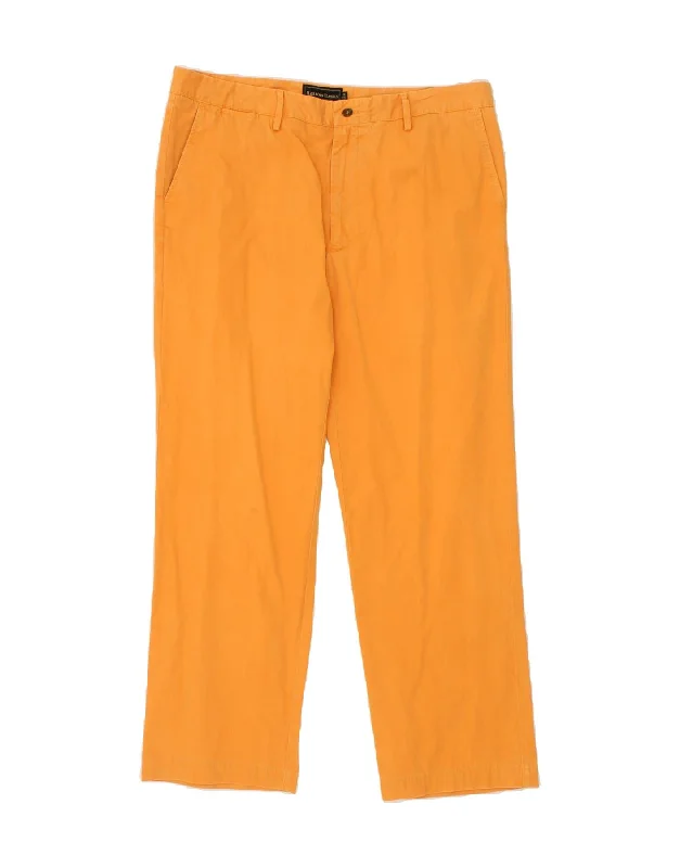 MARLBORO CLASSICS Womens Straight Chino Trousers EU 46 XL W38 L29 Orange Trousers Essential Wardrobe