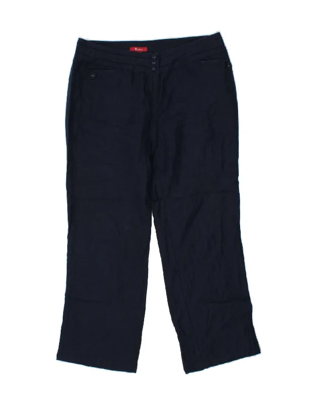 MONSOON Womens Straight Casual Trousers UK 12 Medium W30 L27  Navy Blue Trousers Review Highly