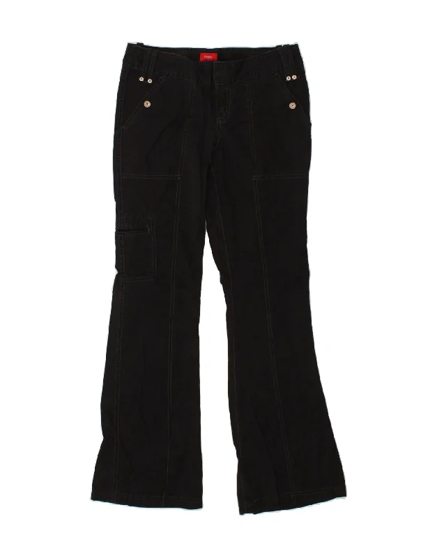 MOSSIMO Womens Bootcut Chino Trousers US 7 Medium W32 L32 Black Cotton Trousers versatile functional