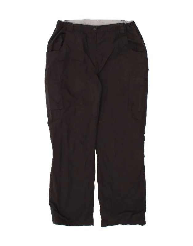 MOUNTAIN WAREHOUSE Womens Cargo Trousers UK 14 Large W36 L30 Black Trousers Handmade Artisanal