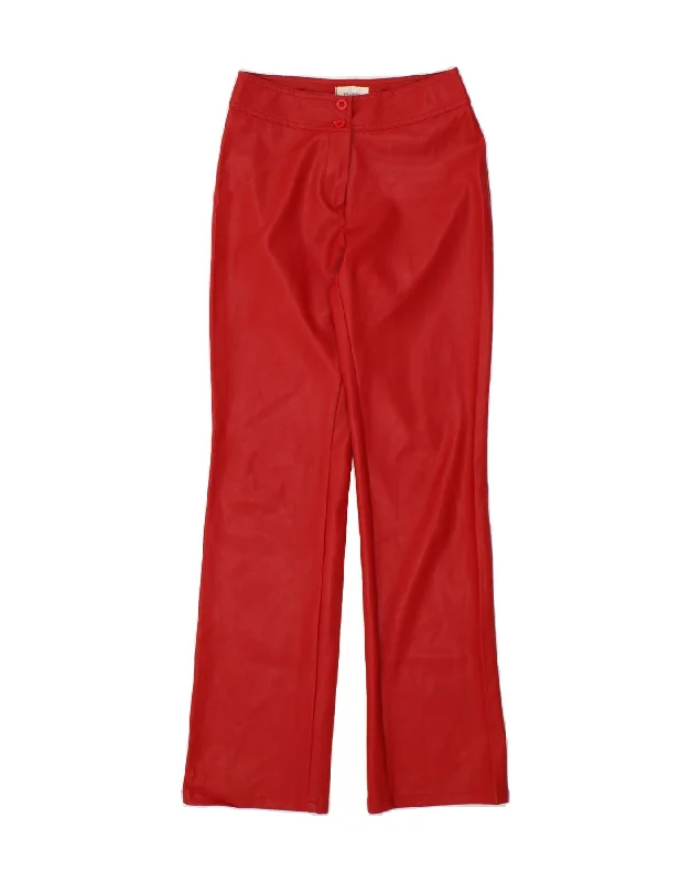 PIMKIE Womens Straight Casual Trousers W30 L32 Red Skinny Trousers Denim Stretchy