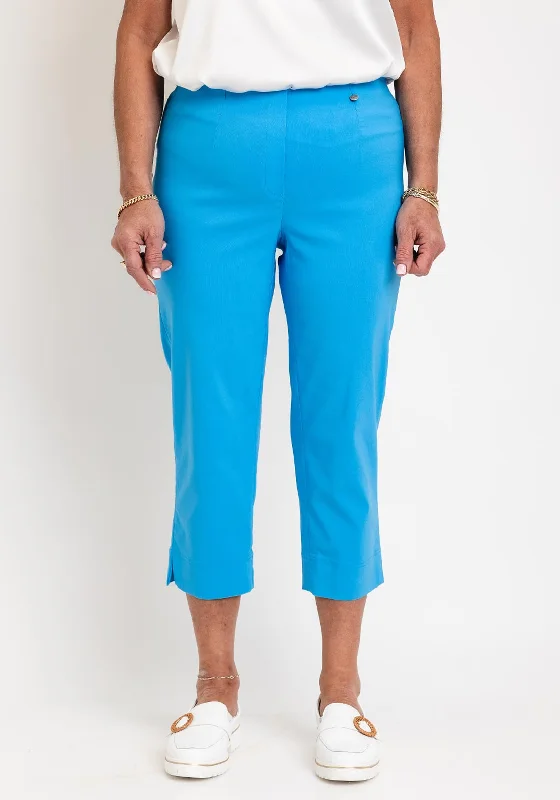 Robell Maire 07 Slim Fit Cropped Trousers, Bright Blue Trousers Top Rated