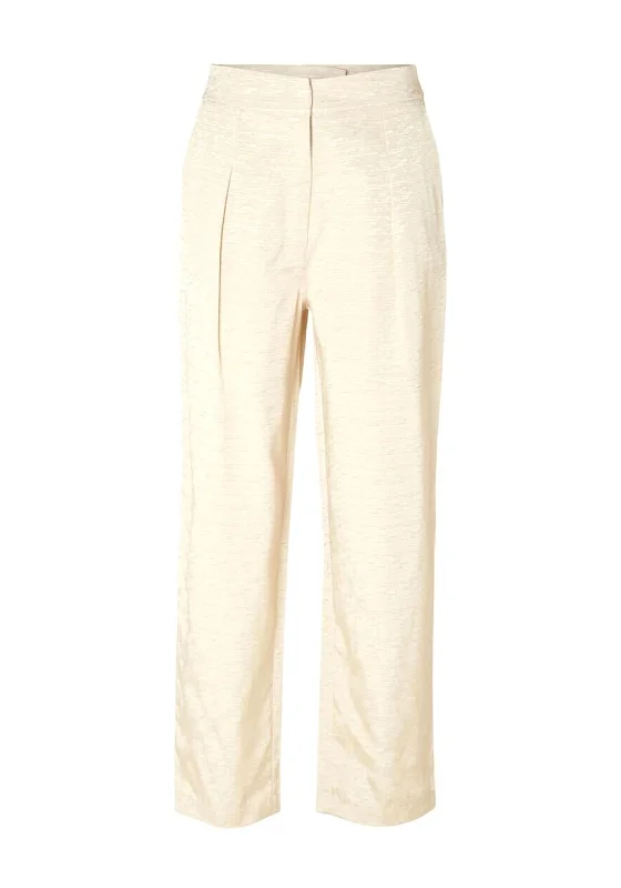 Selected Femme Firmina Straight Leg Trousers, Sandshell Trousers New Arrival