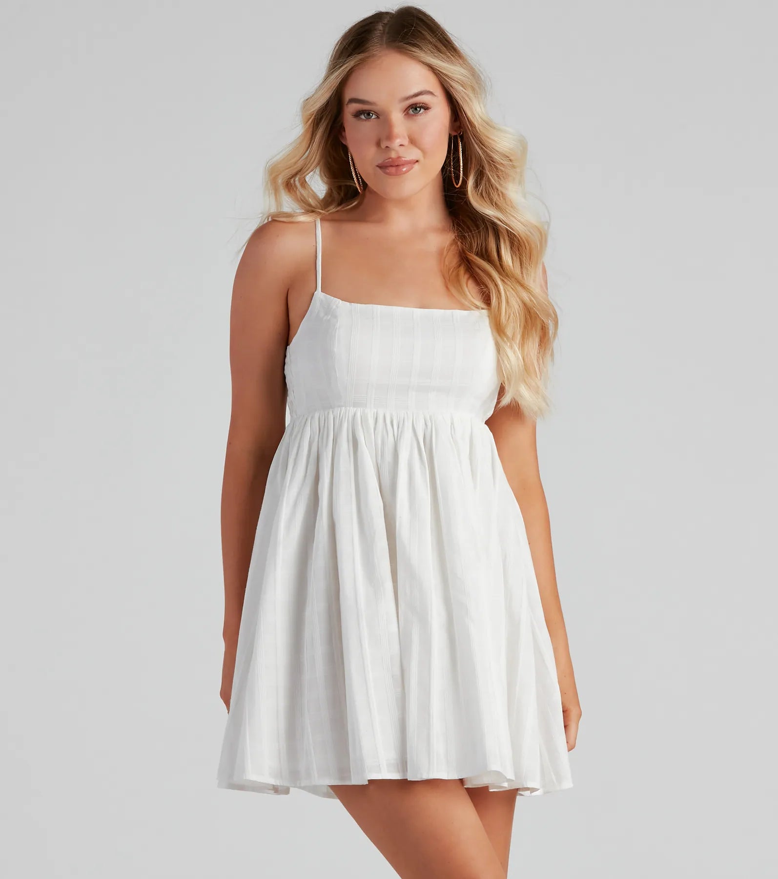 Socialite Linen Babydoll Dress Tunics Stylish elegant