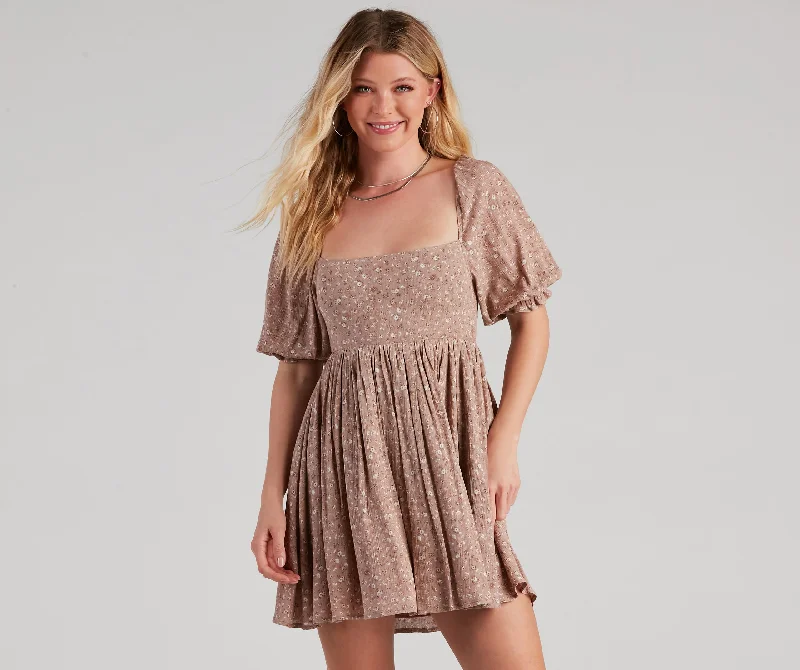 Total Chica Floral Skater Dress Pencil Office Professional
