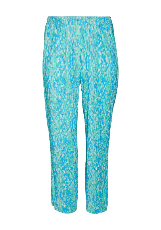 Vero Moda Carey Fiona Printed Trousers, Green Trousers Designer Luxury