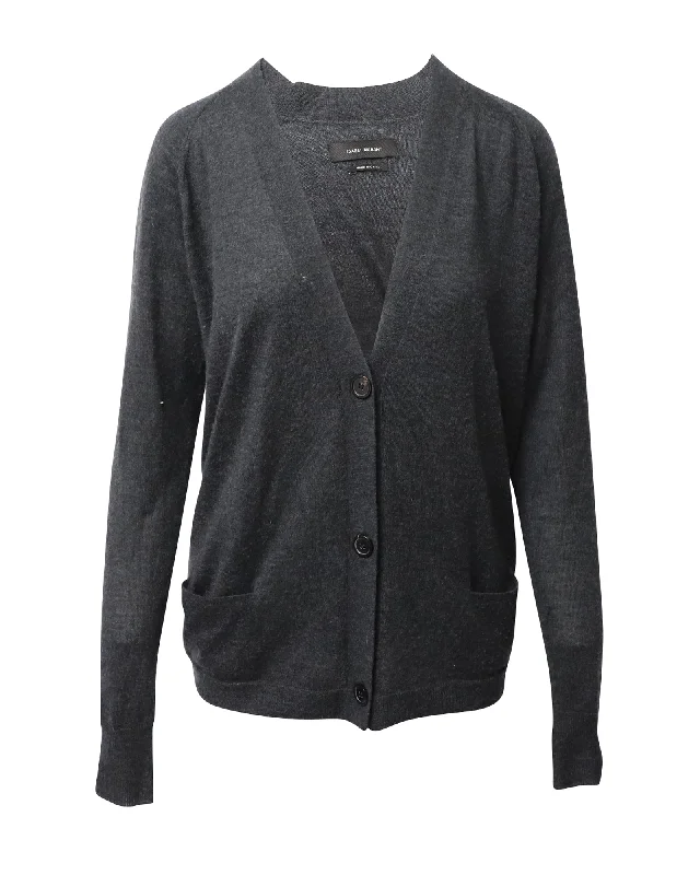 Isabel Marant Cardigan in Dark Grey Cashmere Layered Multi-layer Single Layer