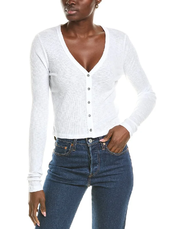 Michael Stars Lyla Cardigan Crew Neck V-Neck Turtle Neck