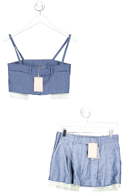 Alexis Blue Saanvi Skirt & Top Co-ord set UK XS seamless skirt comfort