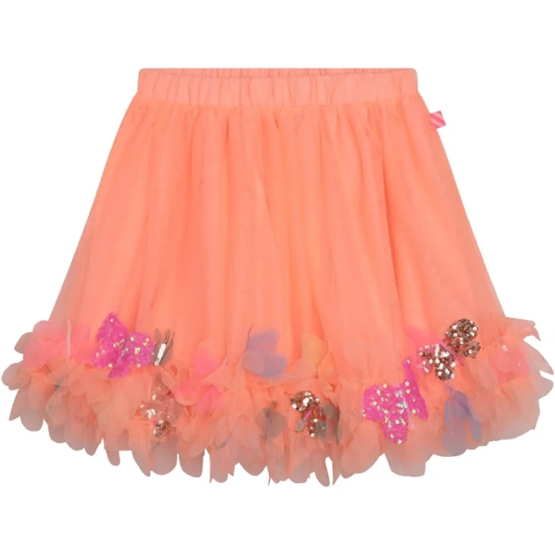 Billieblush Skirt Apricot velvet skirt rich