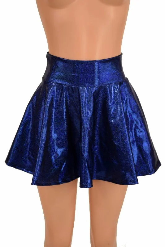 Blue Sparkly Jewel Mini Rave Skirt cashmere skirt rich