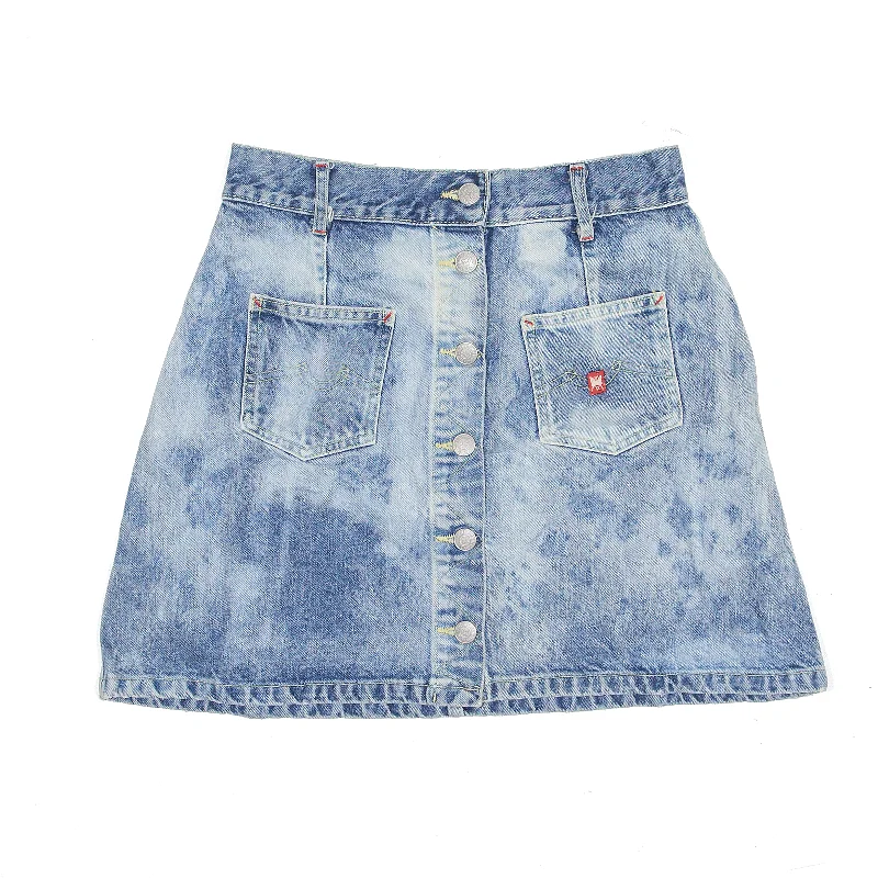 CHEVIGNON Y2k Tie-Dye Mini Blue Mini Skirt UK 6 corduroy skirt durable