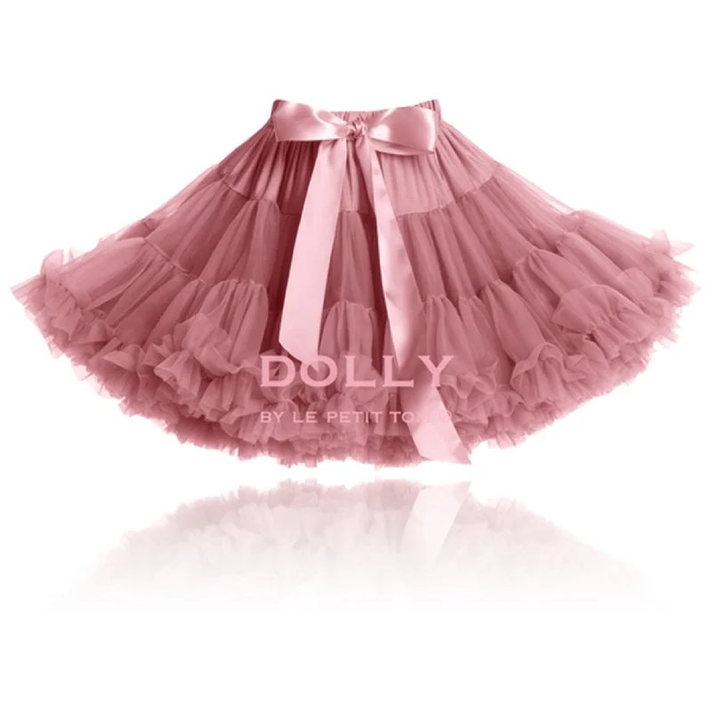 Dolly By Le Petit Tom Pettitskirt Thumbelina Skirt Mauve chiffon skirt delicate