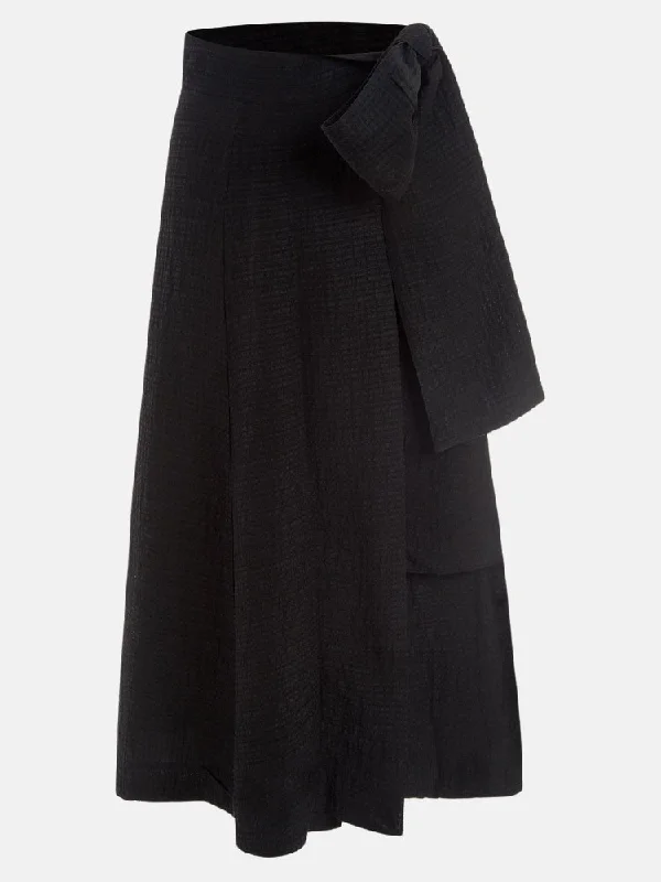 ESTINE WRAP SKIRT ruffled skirt detail