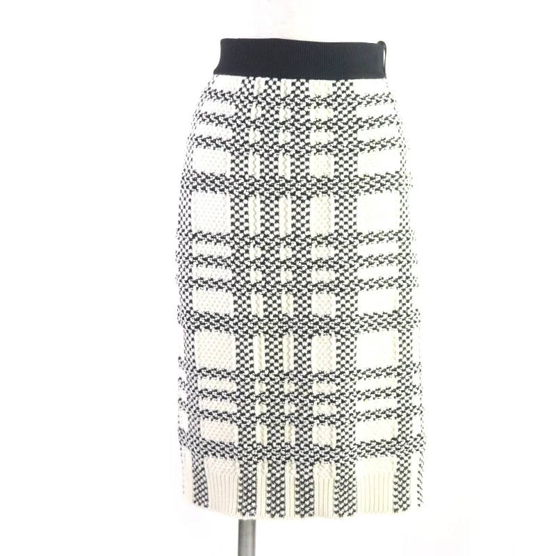 Louis Vuitton Wool Cotton Cashmere Blend Knit Skirt S wrap skirt elegant