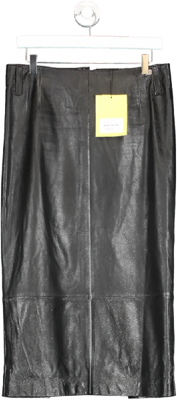 Marc Jacobs Black Leather Slim Skirt UK 6 lightweight skirt design