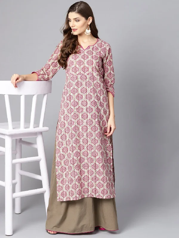 NOZ2TOZ Light Grey Printed Kurta Set With Ankle Length Skirt velvet skirt rich