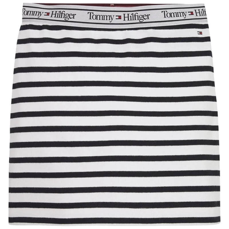 Tommy Hilfiger Tommy Graphic Stripe Rib Skirt Desert Sky Stripe linen skirt breathable