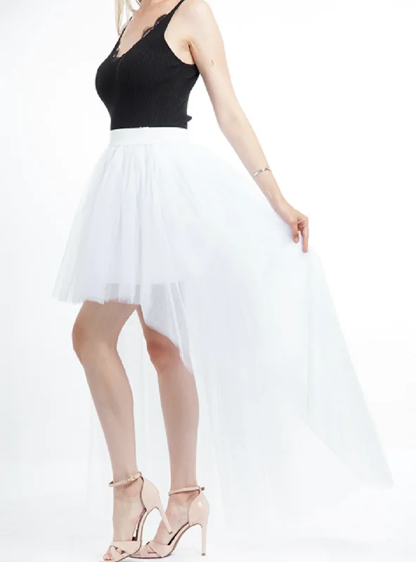 White Swallowtail Gauze Tutu Skirt wool skirt sturdy